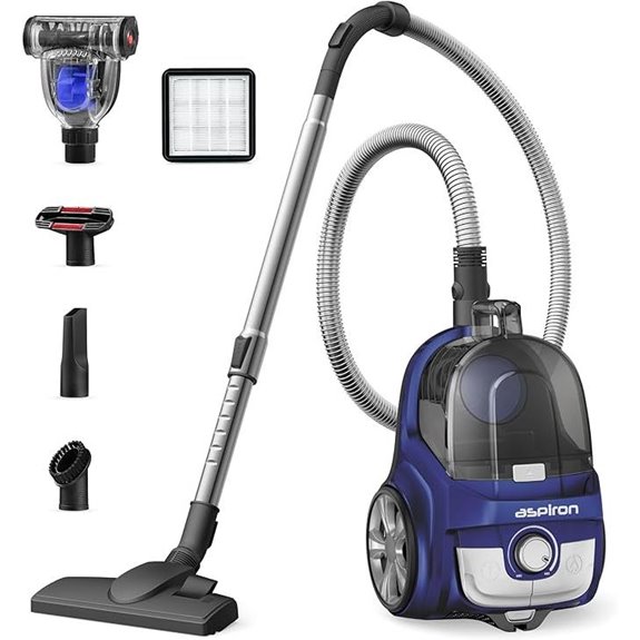 Aspiron 1600W Bagless Canister Vacuum with Tools