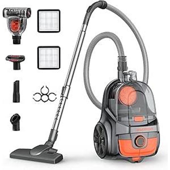 Aspiron 1600W Bagless Canister Vacuum with Tools