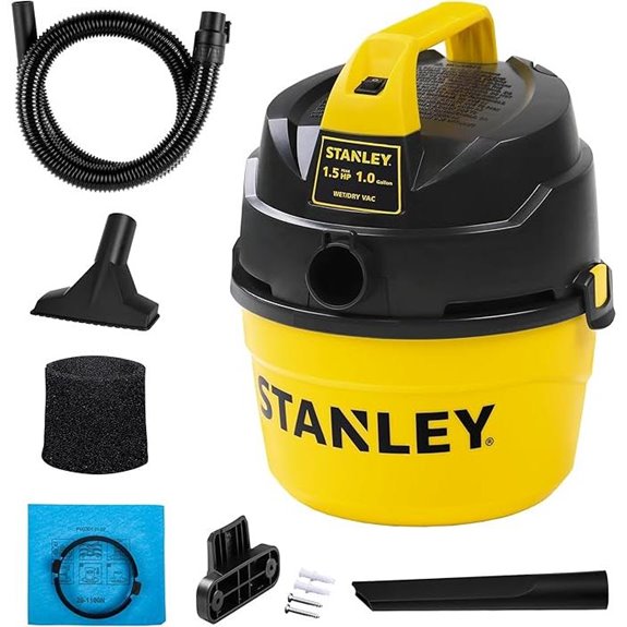 STANLEY 1-Gallon Wet/Dry Shop Vacuum with Suction