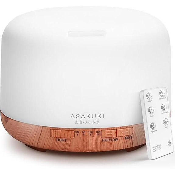 ASAKUKI 500ml Ultrasonic Essential Oil Diffuser