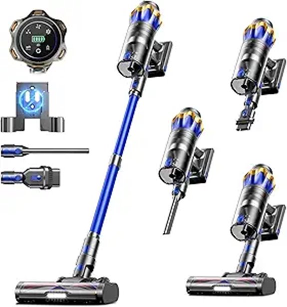 Upgraded 600W Cordless Vacuum with Touch Screen