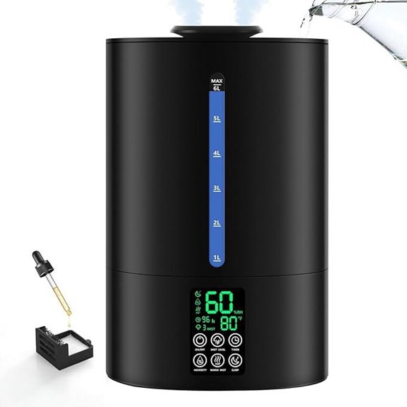 6L Cool & Warm Bedroom Humidifier with Adjustable Mist