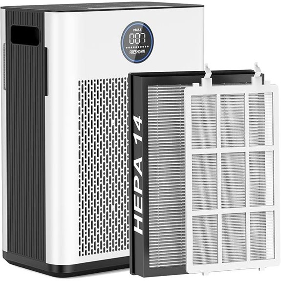 FRESHDEW Air Purifier with HEPA & Carbon Filter