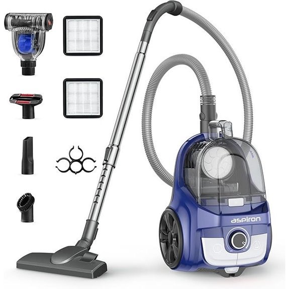 Aspiron 1600W Bagless Canister Vacuum with HEPA
