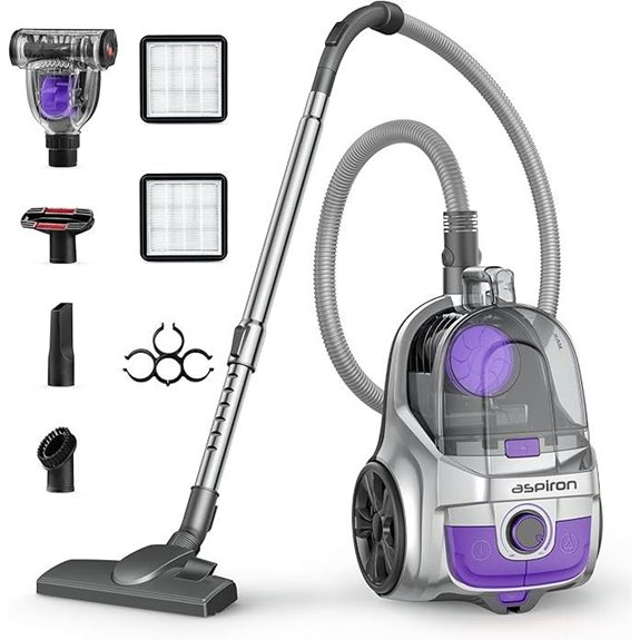 Aspiron 1600W Canister Vacuum with HEPA Filter