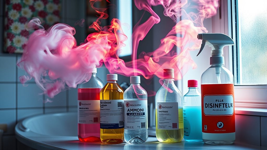 avoid mixing disinfectants safely