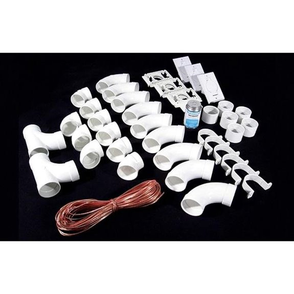 OVO Central Vacuum Fittings Set with 3 Low-Voltage Inlets