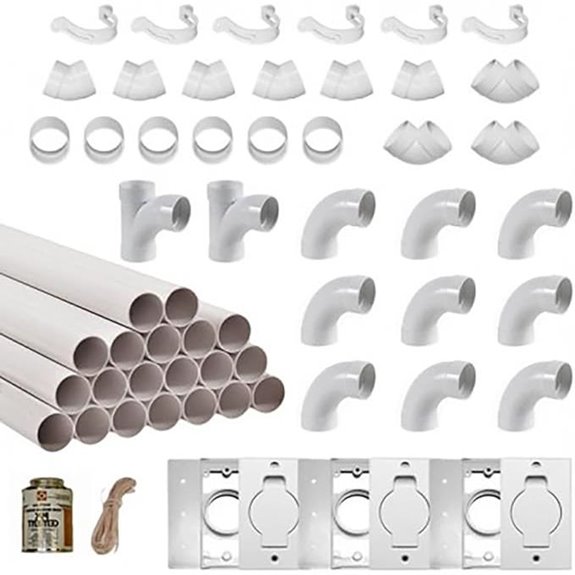 Merchandise Mecca Central Vacuum Install Kit with Pipe