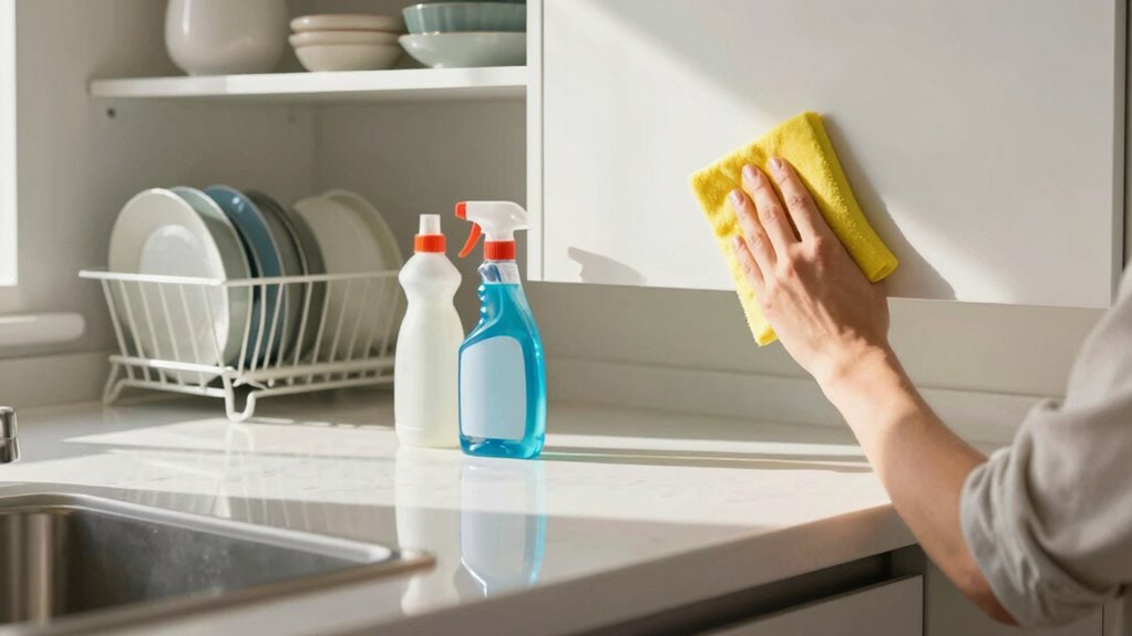 clean systematically from top