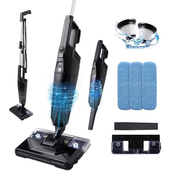 Lightweight Vacuum & Mop Combo with Powerful Suction