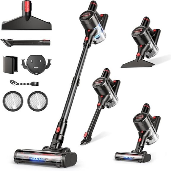 Cordless 450W Stick Vacuum with Powerful Suction