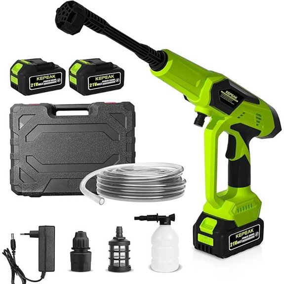 KEPEAK Cordless Pressure Washer with Batteries