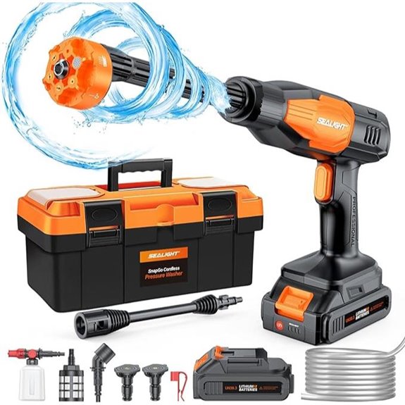 SEALIGHT Cordless Pressure Washer with Dual Batteries
