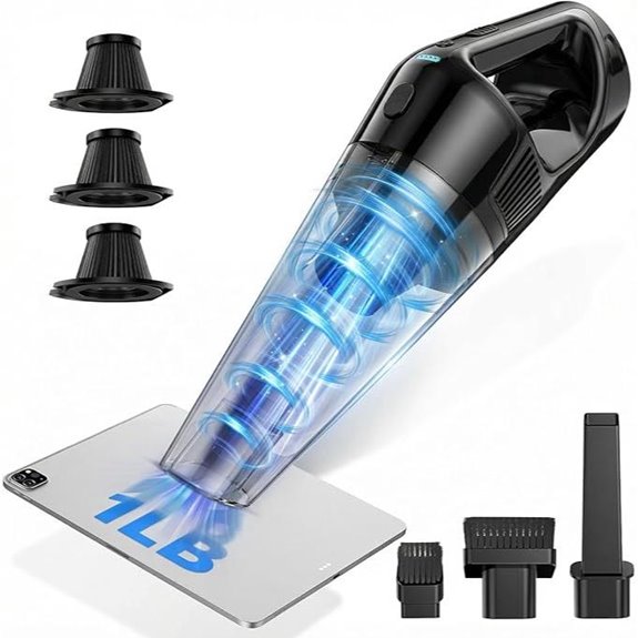 Cordless Handheld Vacuum with Strong Suction and LED