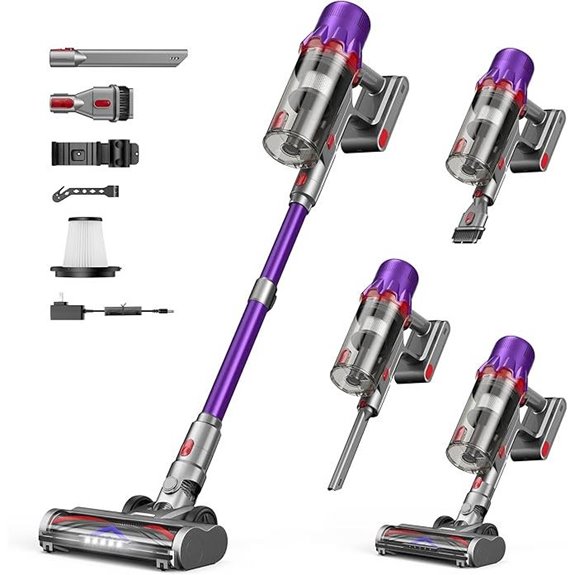 Cordless Stick Vacuum with HEPA Filter & Long Runtime