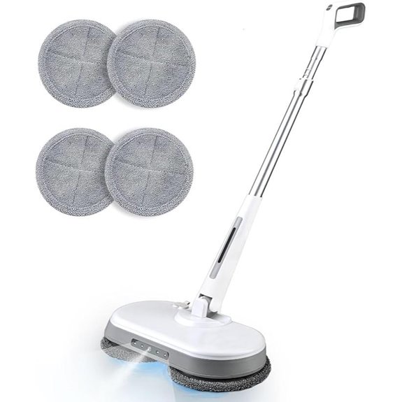 Cordless Electric Spin Mop with LED Light & Water Sprayer