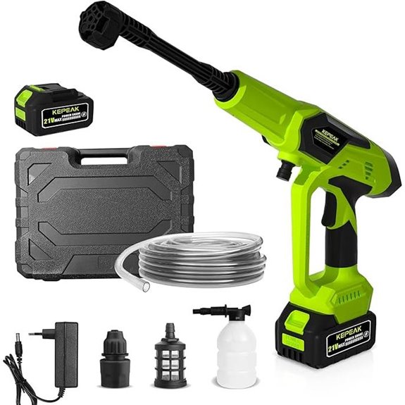KEPEAK Cordless Pressure Washer with 6-in-1 Nozzle