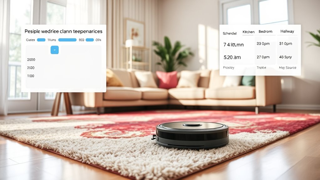 customized cleaning schedules and zones