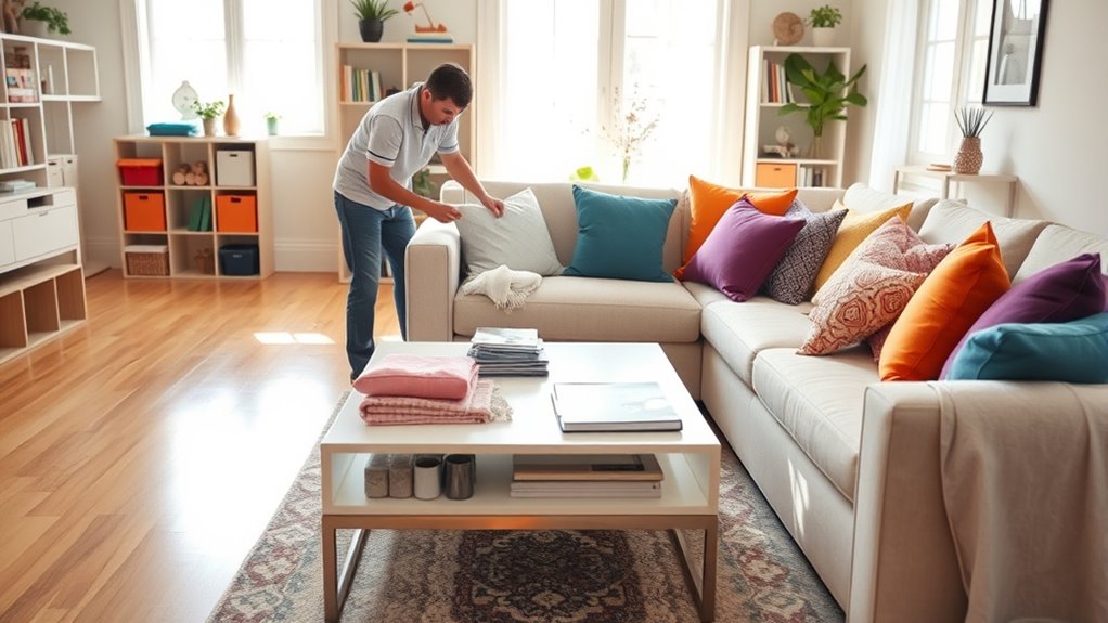 declutter first then clean