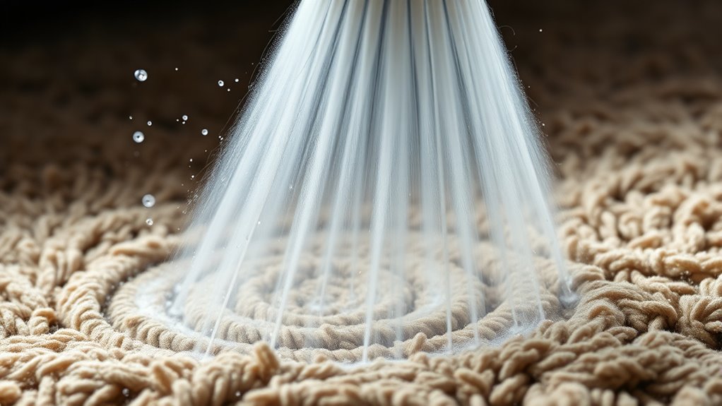 deep cleaning carpet fibers