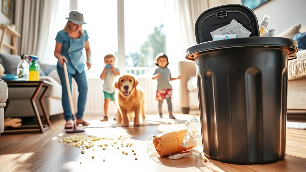 dispose cleaning waste properly