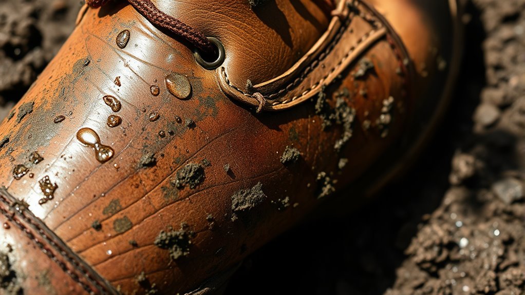 dry mud flakes off easily