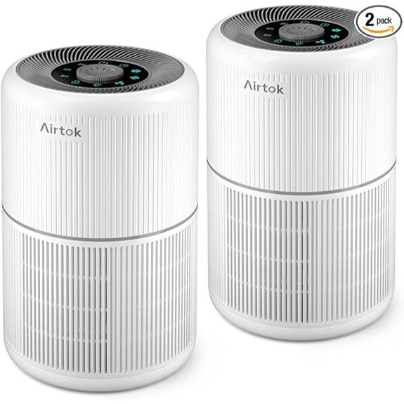 2 Pack Air Purifiers with HEPA Filter for Home