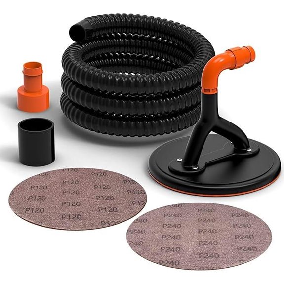 Zipcase Dust-Free Hand Sander with Hose and Grits