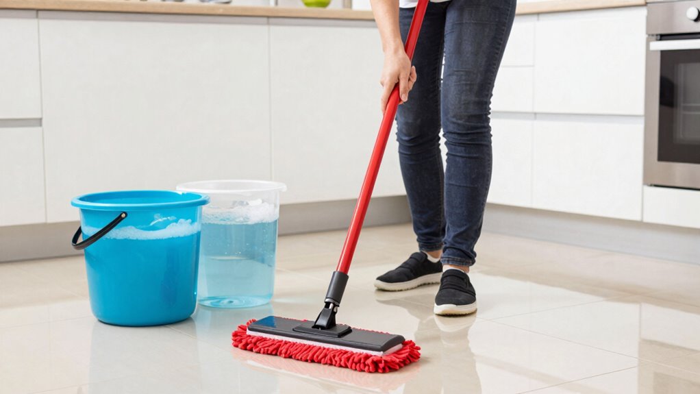 effective microfiber mopping technique
