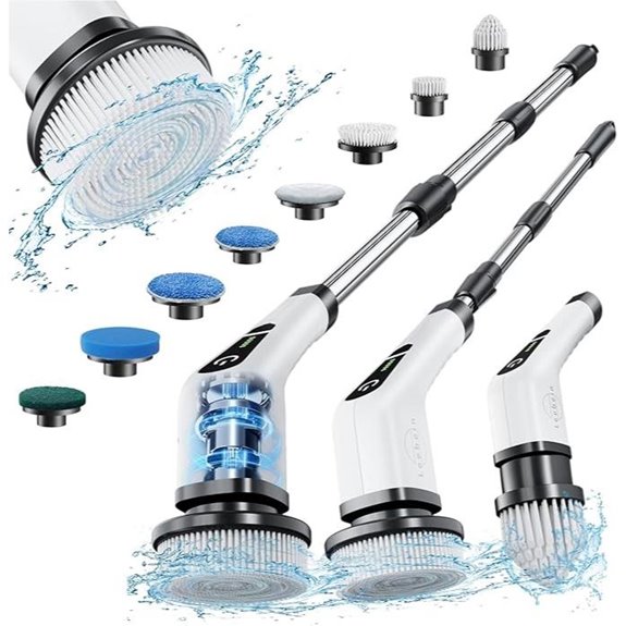 Leebein Electric Spin Scrubber with 8 Replaceable Heads