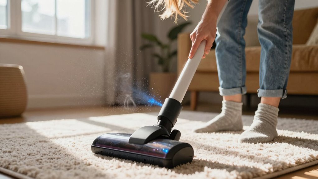electrostatic buildup during vacuuming