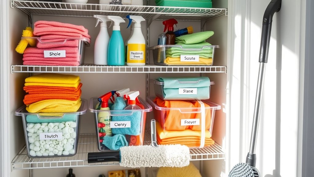 essential cleaning tools and organization