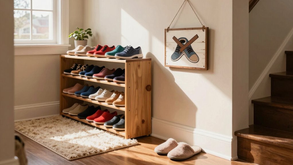 establish upstairs shoe policy