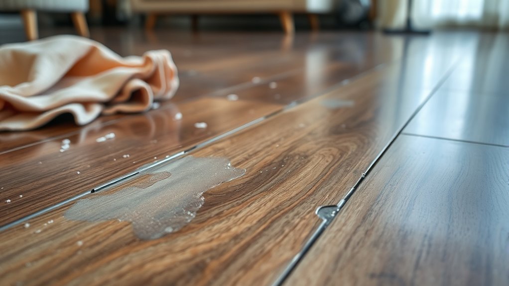 follow laminate cleaning guidelines