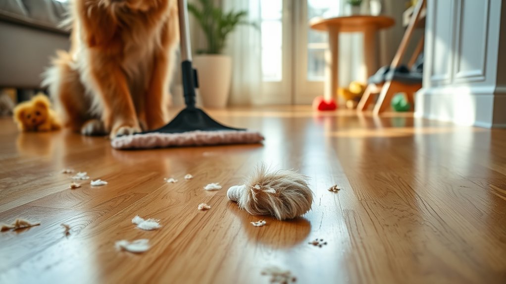 frequent cleaning for pet mess