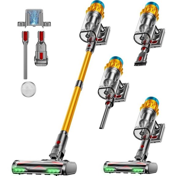 Cordless Vacuum Cleaner 600W 70 Min Runtime Gold