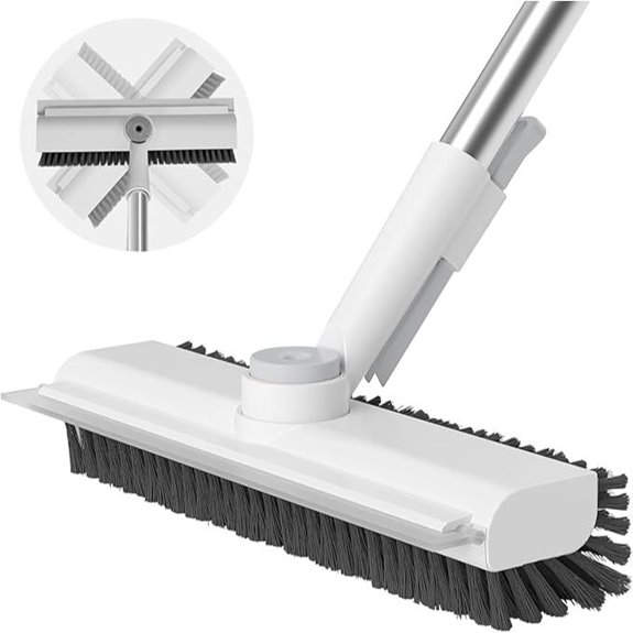 Long-Handle 3-in-1 Heavy-Duty Floor Scrub Brush