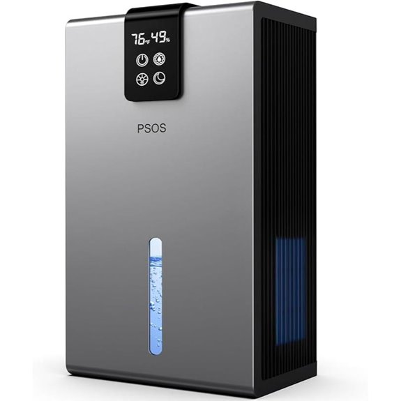 Dehumidifier for Home 98 OZ Water Tank Gray