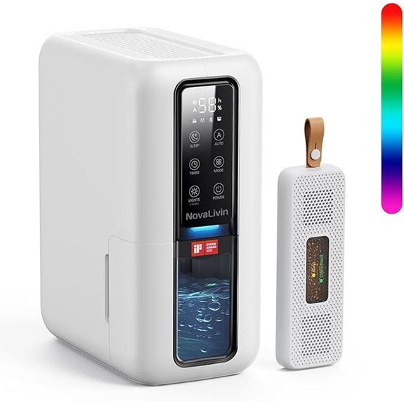 Dehumidifier for Home with Moisture Control and LED