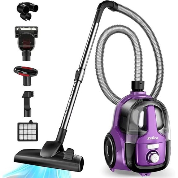 Zefiro Bagless Canister Vacuum for Home