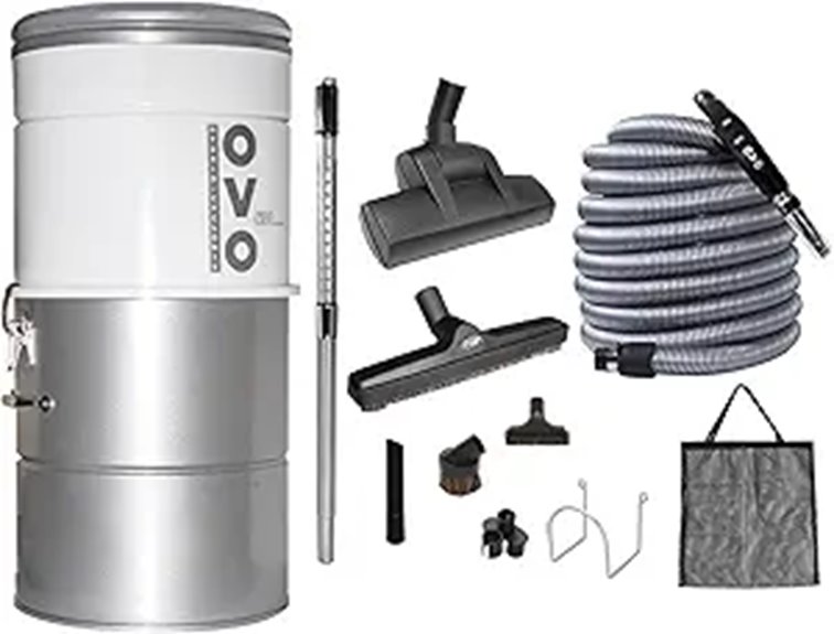 OVO Large Central Vacuum System with Accessory Kit