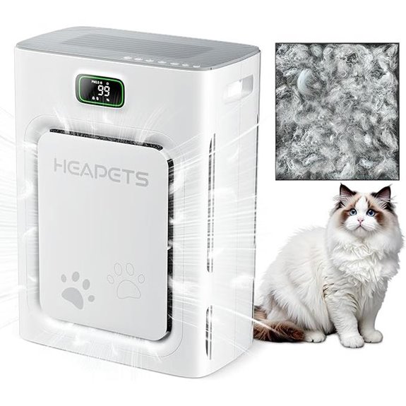 Pet Air Purifier for Large Rooms with HEPA Filter