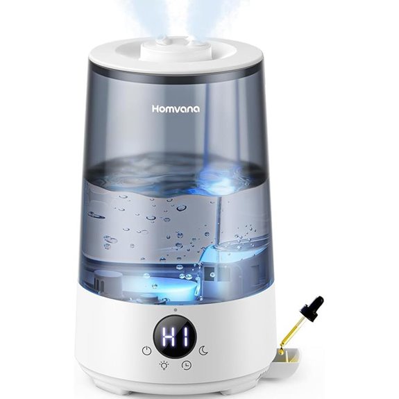 Homvana 3.6L Quiet Ultrasonic Humidifier for Large Rooms