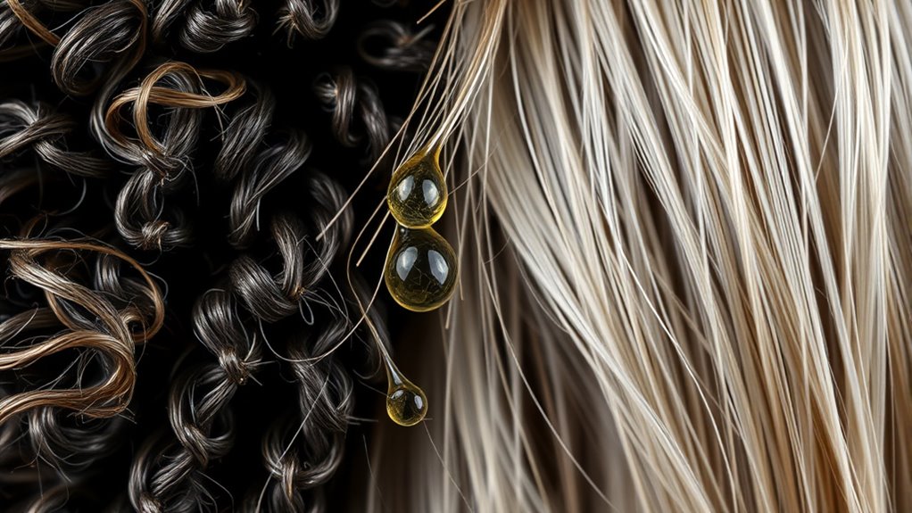 oil influences hair tangles