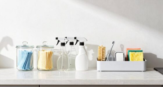 organized cleaning supplies kit