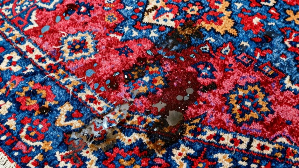 over wetting ruins rug backing