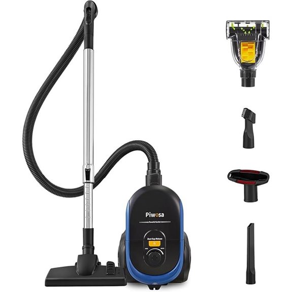 Aircliff Canister Vacuum with Pet Nozzle & HEPA Filters