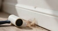pet hair baseboard cleanup
