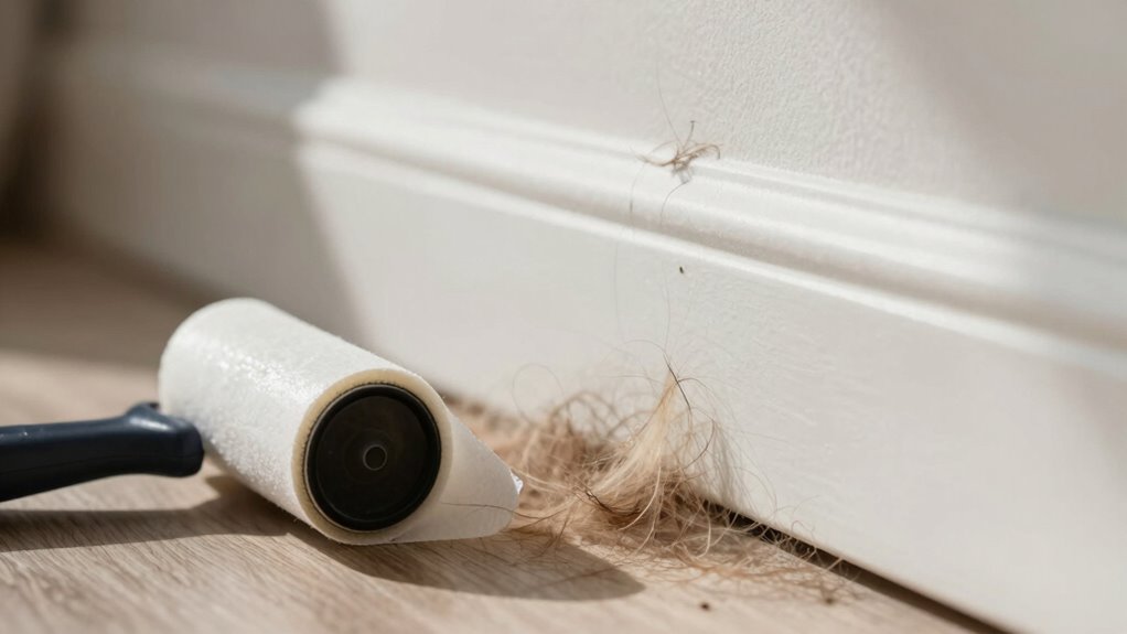 pet hair baseboard cleanup