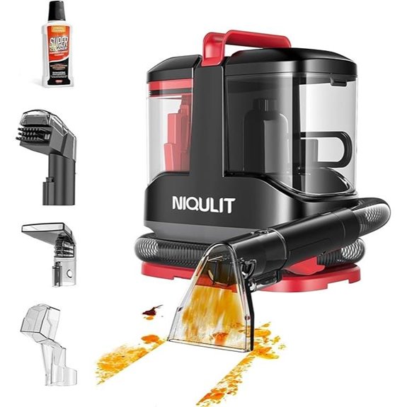 Portable Carpet and Upholstery Cleaner with Attachments